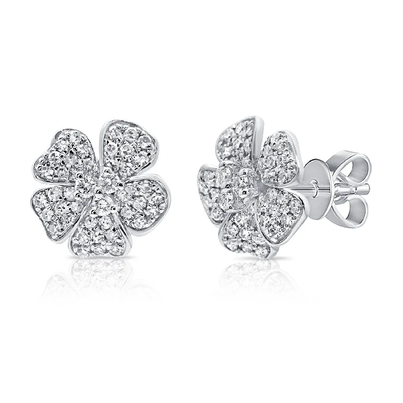 Joelle 14K Gold 1/3ct TDW Diamond Flower Earrings