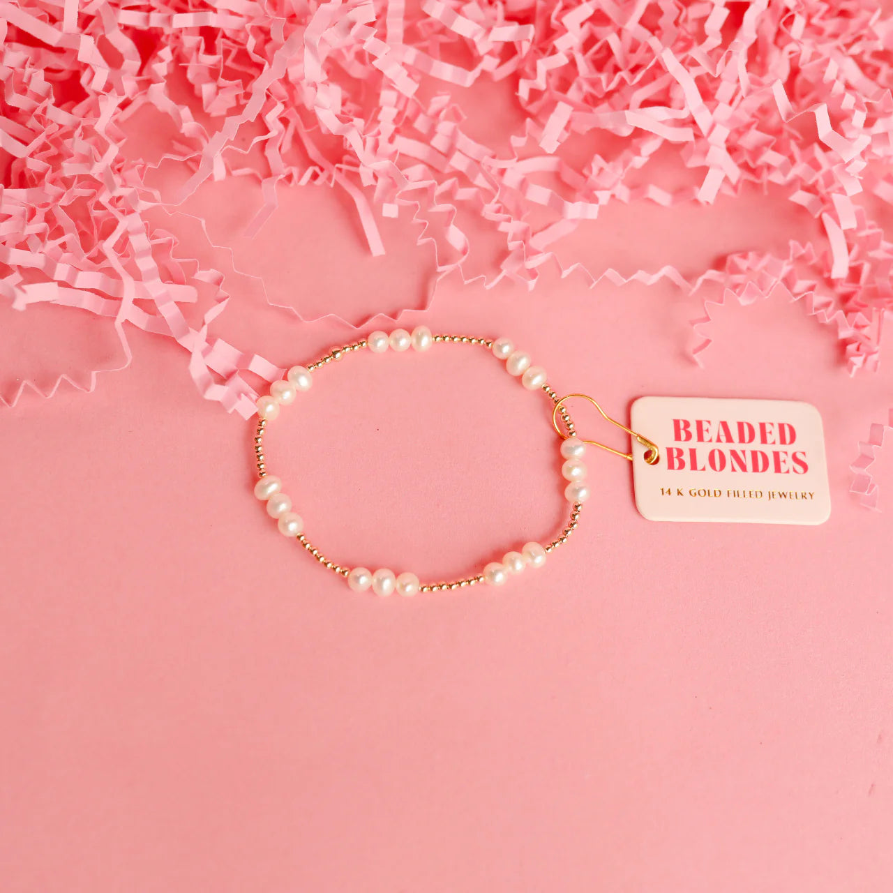 Beaded Blondes ILY Coastal Pearl Bracelet