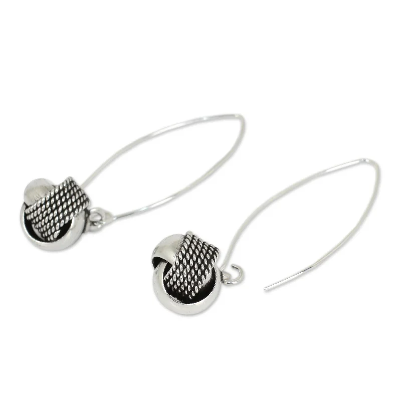 Sterling Silver 'Bold Embrace' Earrings (Thailand)