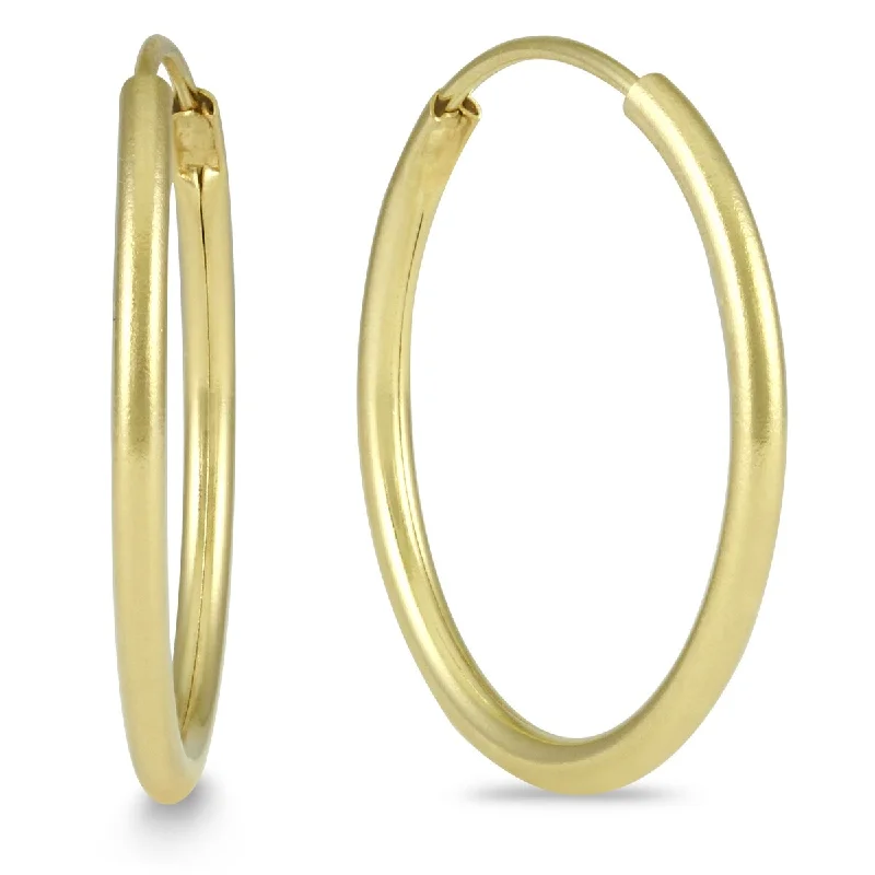 Marquee Jewels 14K Yellow 18-millimeter Gold Hoop Earrings