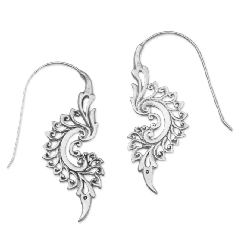 Handmade Sterling Silver Drop Earrings, 'Tribal Allure' (Indonesia) - 2.2*0