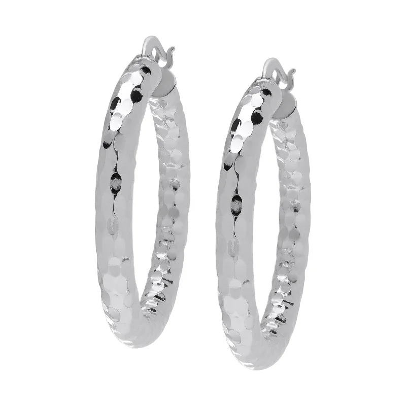 Victoria Townsend Silver Plated Clip-on Hoop Earrings