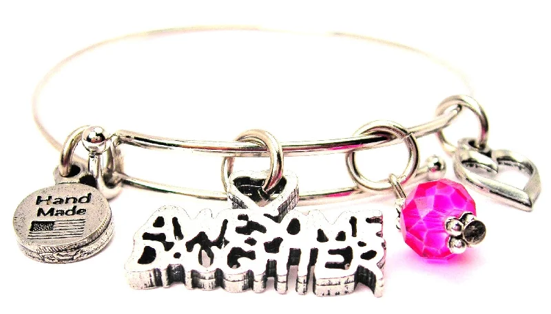 Awesome Daughter Expandable Bangle Bracelet