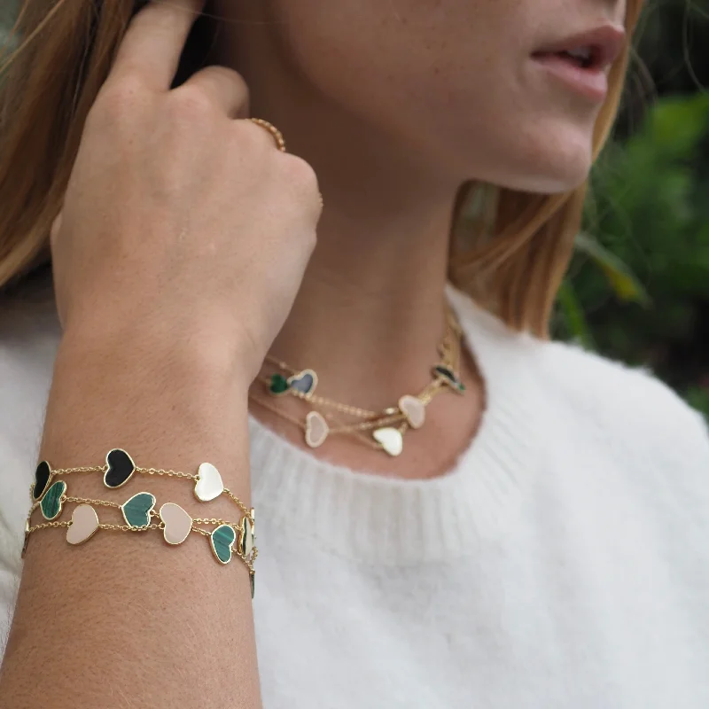 TALLY ENAMEL HEART BRACELETS