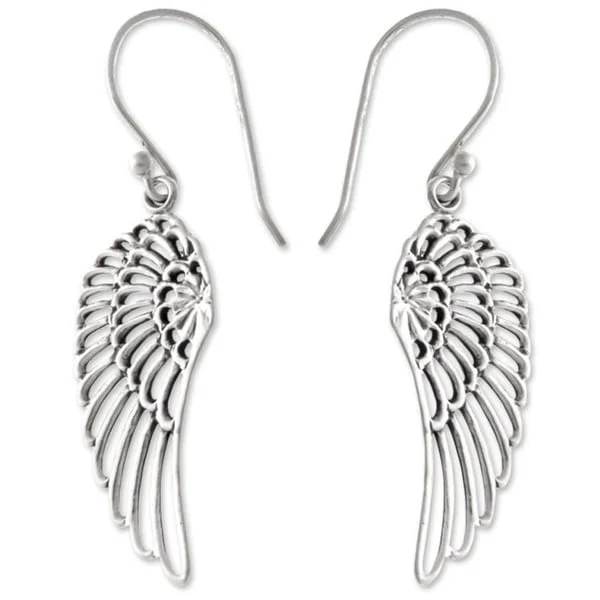 Handcrafted Sterling Silver 'Wings' Earrings (Indonesia)