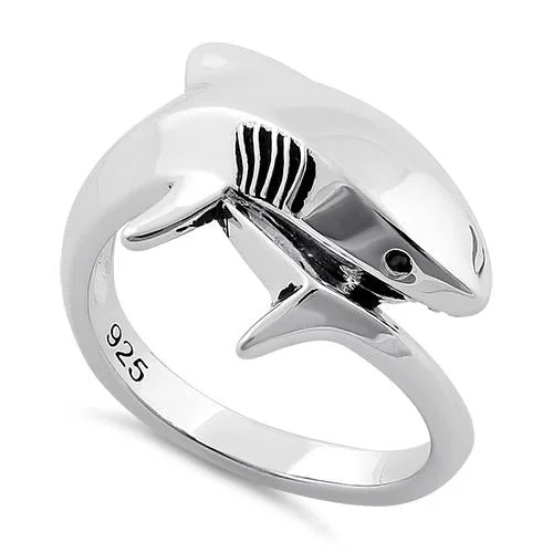 Sterling Silver Shark Ring