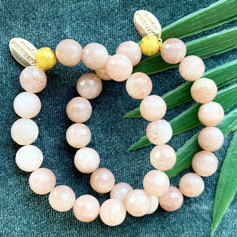 Semi-precious beaded Sunstone "Jill" Bracelet