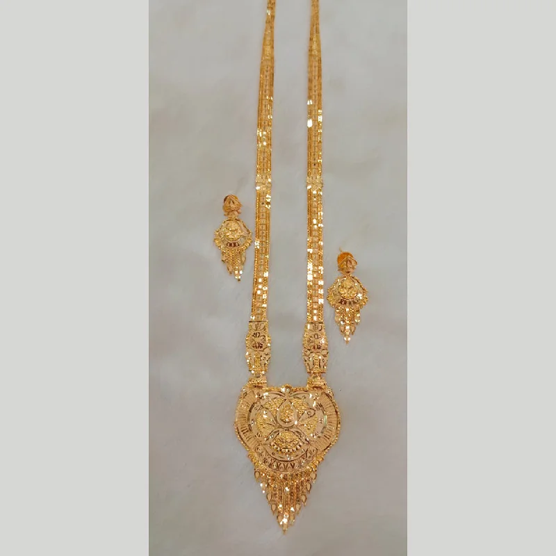 Sunrise Gold  Forming  Long Necklace Set