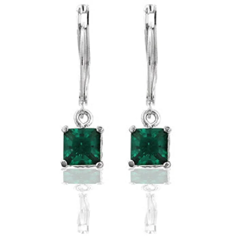 Forest Cubic Zirconia Drop Earrings - N/A