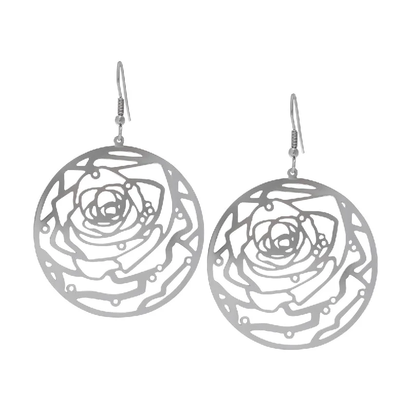 Victoria Townsend Silver-plated Stainless Steel Circle Flower Earrings