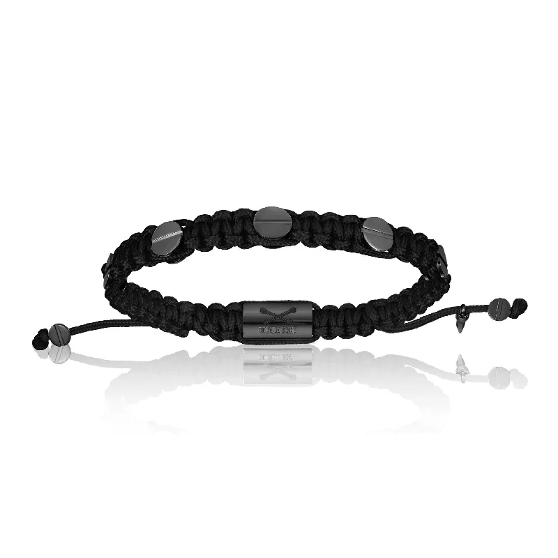 Amore Black Polyester With Black PVD Bracelet