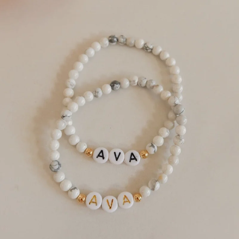 Personalized Ava Beaded Bracelet