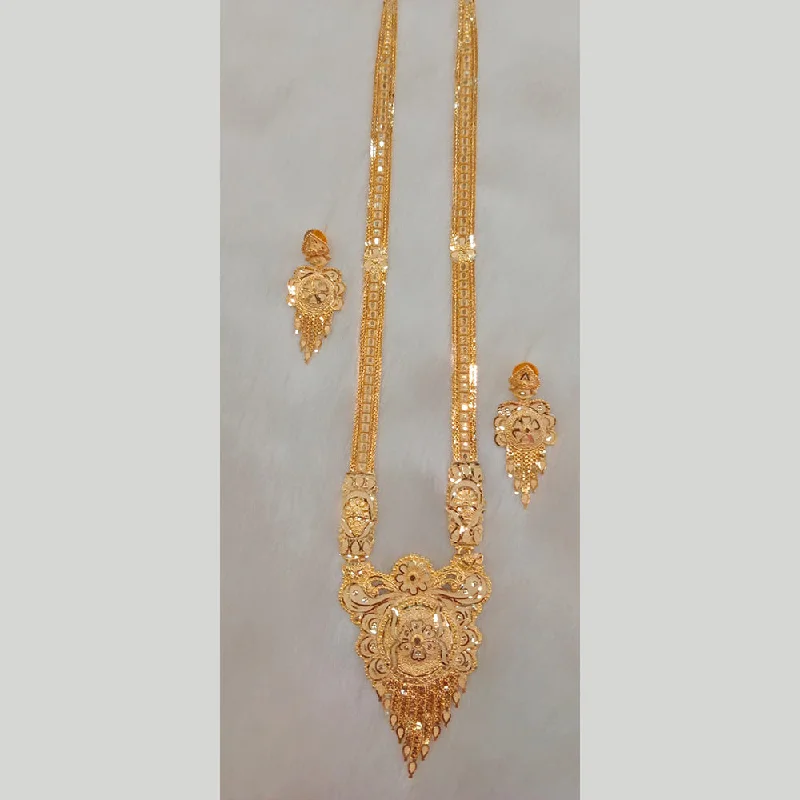 Sunrise Gold  Forming  Long Necklace Set