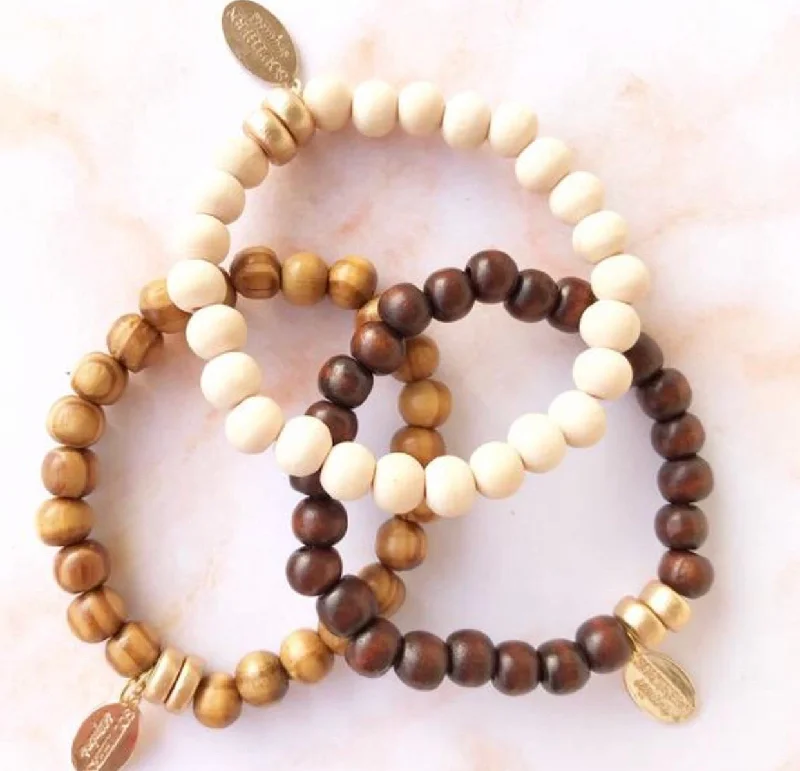 Wooden Beaded "Basic" Bracelet Stack