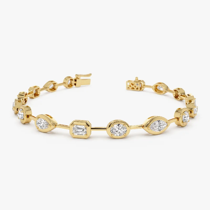 3.25 ctw 14k Mixed Cut Lab Grown Diamond Bar Bracelet - Kimberly