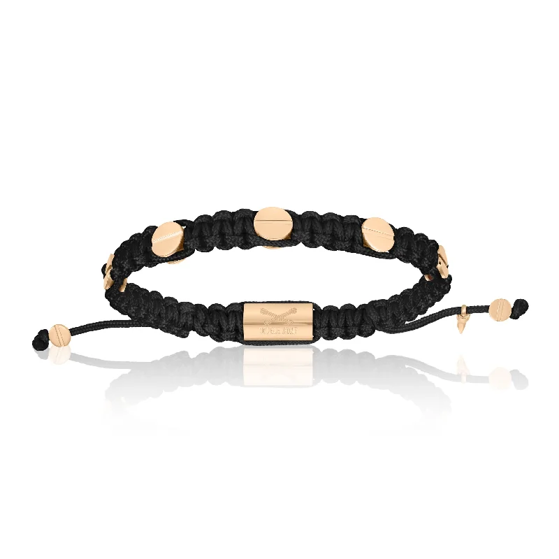 Amore Black Polyester With Rose Gold Bracelet