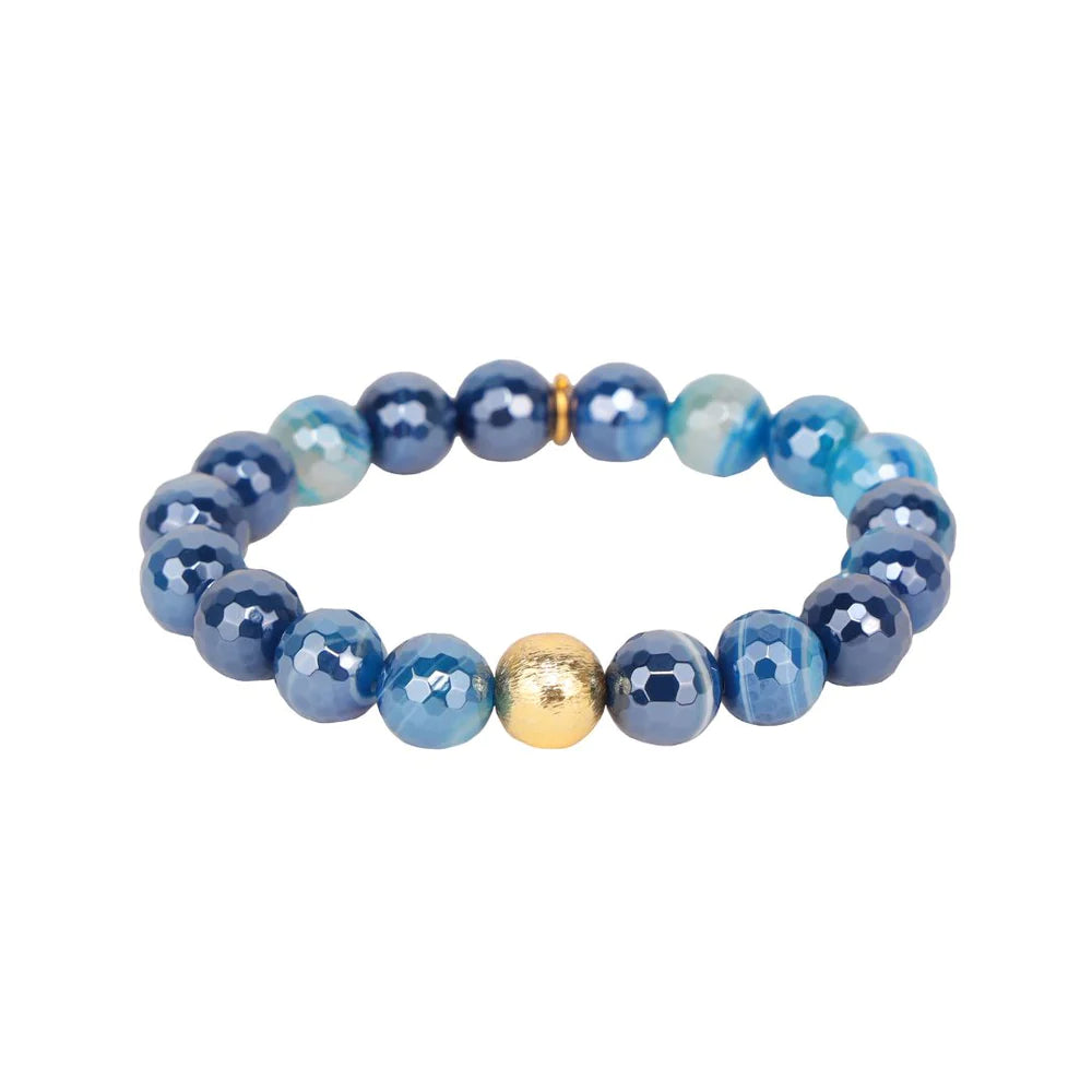 BudhaGirl Melange Sapphire Beaded Bracelet