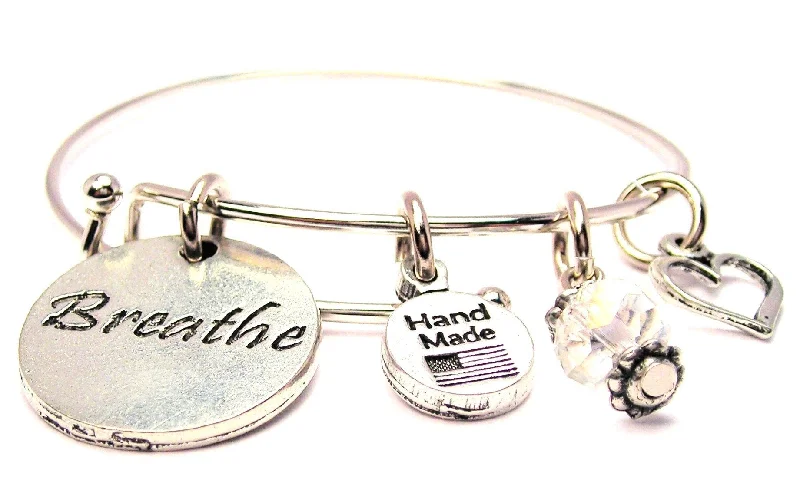 Breathe Circle Expandable Bangle Bracelet