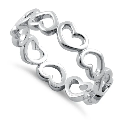 Sterling Silver Multiple Heart Ring