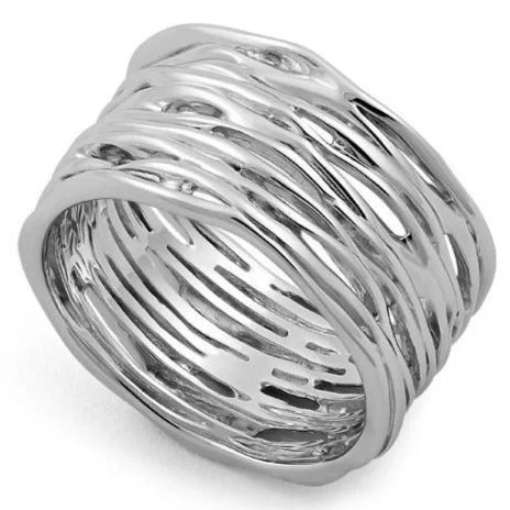 Sterling Silver Woven Basket Ring