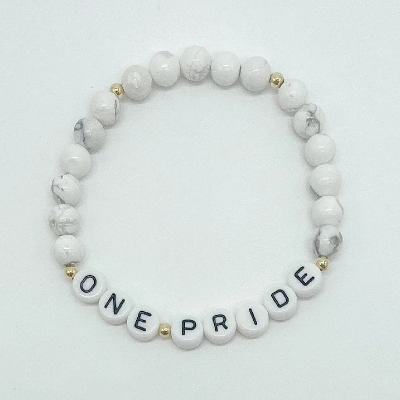 One Pride Howlite Beaded Bracelet