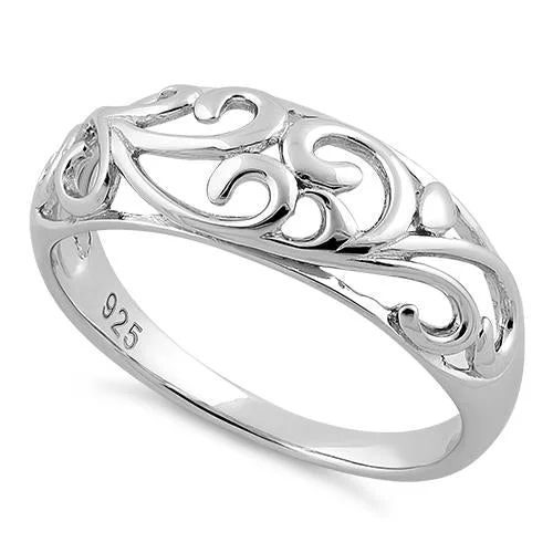 Sterling Silver Vines Ring