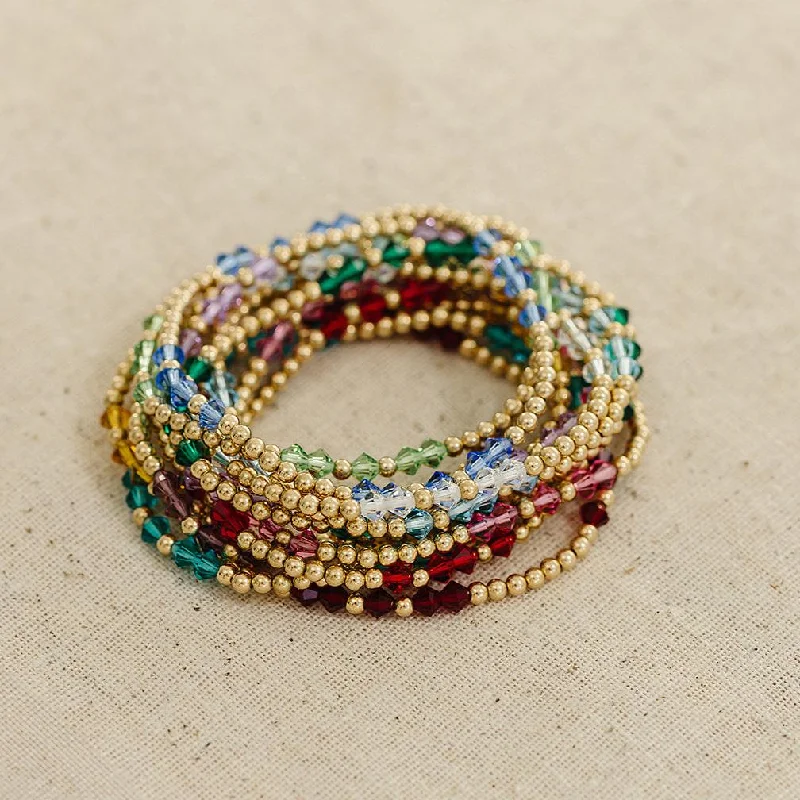 Reagan Birthstone Beaded Bracelet