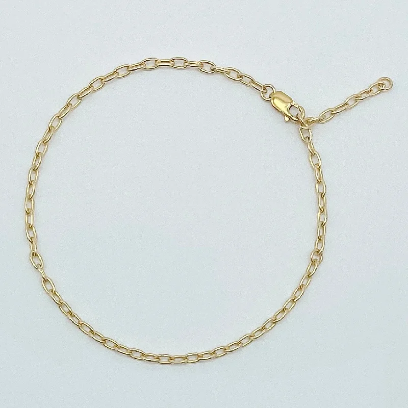 Rounded Paperclip Chain Bracelet