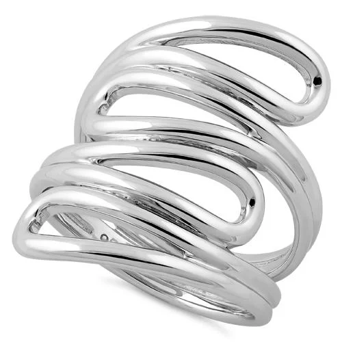 Sterling Silver Abstract Whirl Ring