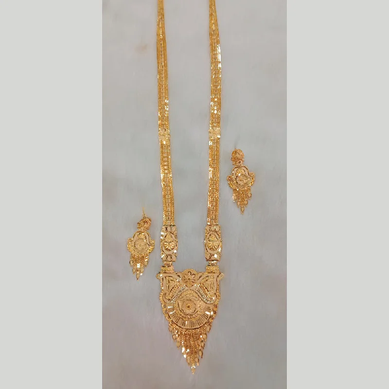 Sunrise Gold  Forming  Long Necklace Set