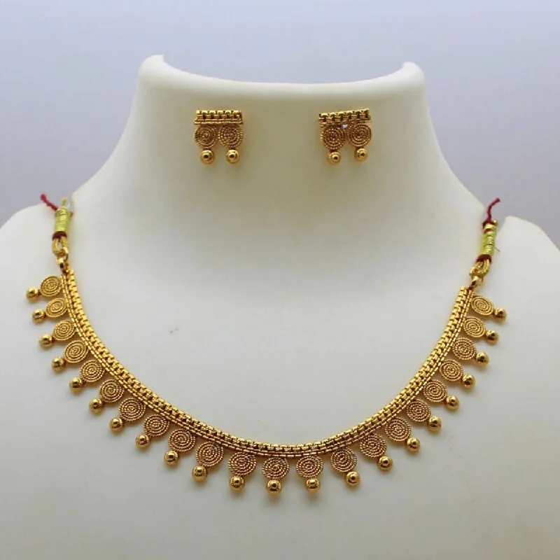 Lalita Creation Gold Plated Necklace Set