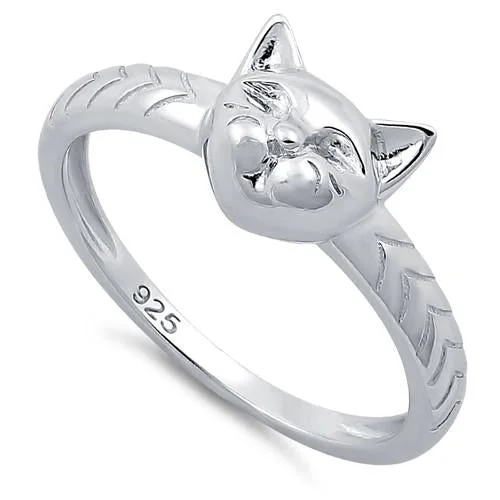 Sterling Silver Cat Ring