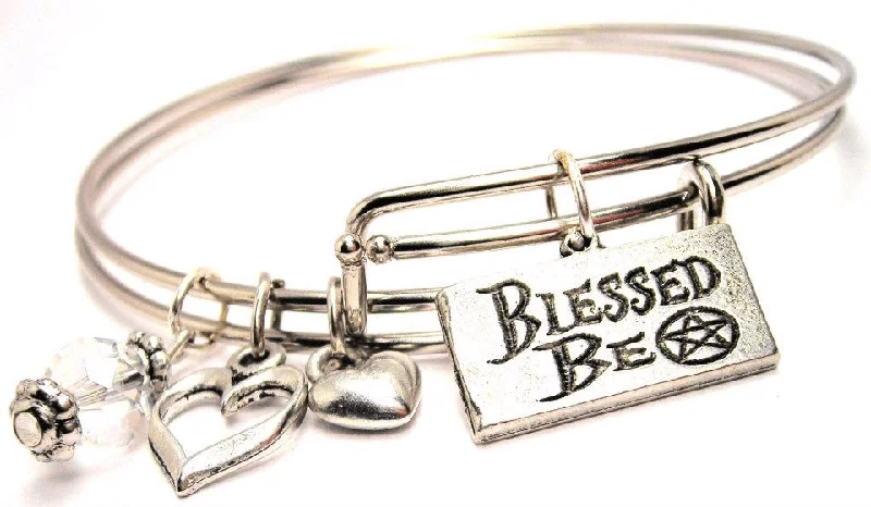 Blessed Be Expandable Bangle Bracelet Set