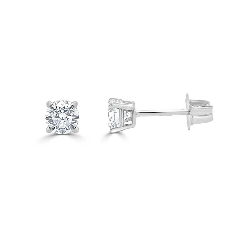 Joelle Diamond 5/8 ct Stud Earrings 14K White Gold 4 Prong