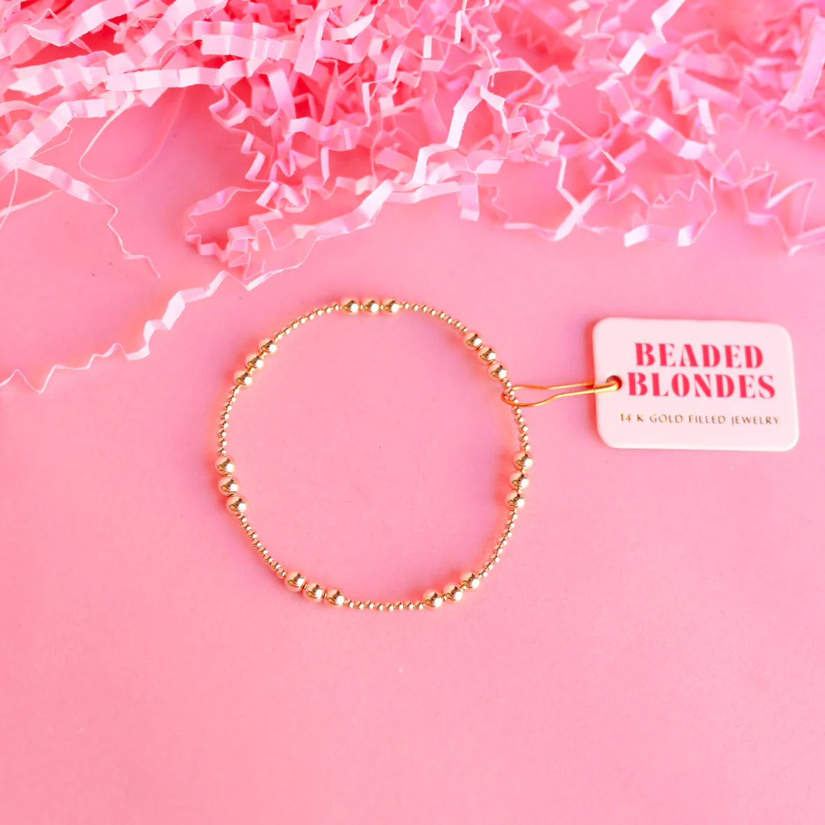 Beaded Blondes ILY Gold Bracelet