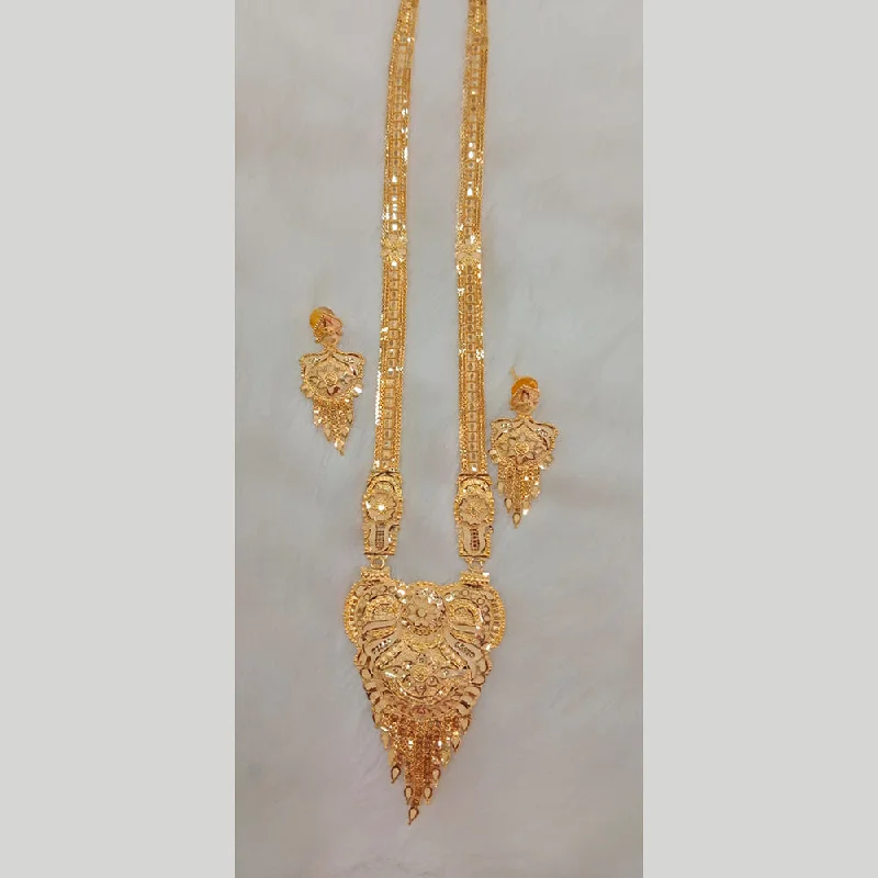 Sunrise Gold  Forming  Long Necklace Set