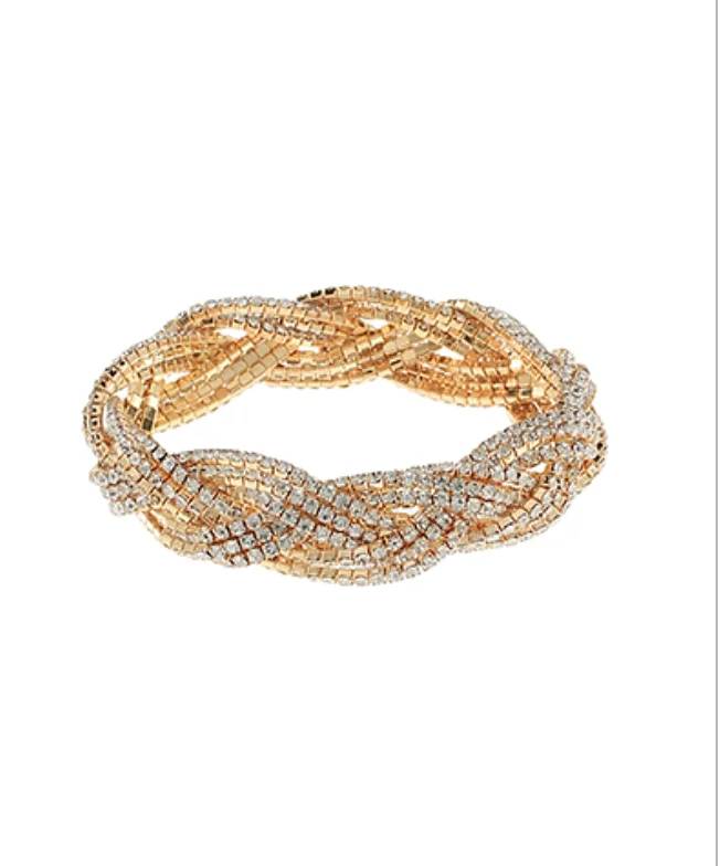 The Medium Twisted Crystal Bracelet