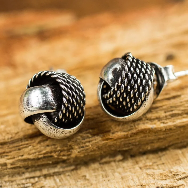 Sterling Silver Textures Earrings (Thailand)