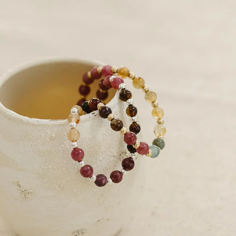 Aurora Tourmaline Beaded Bracelet