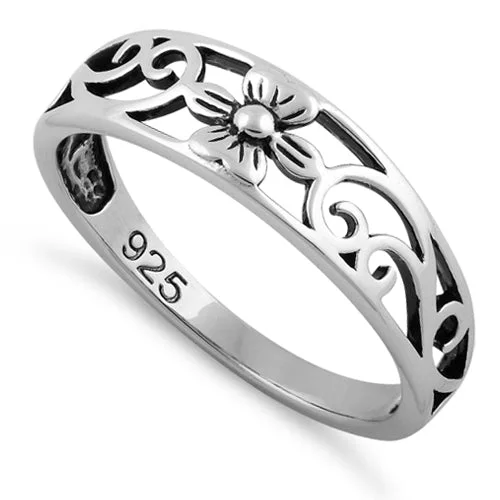 Sterling Silver Flower Ring