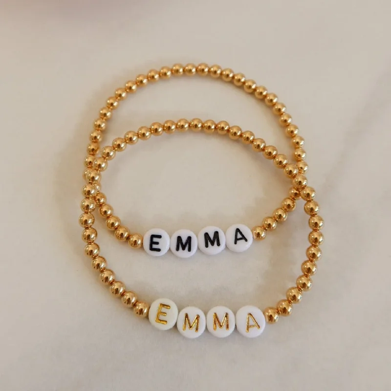 Personalized Emma Beaded Bracelet