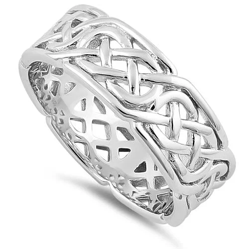 Sterling Silver Interwoven Band Ring