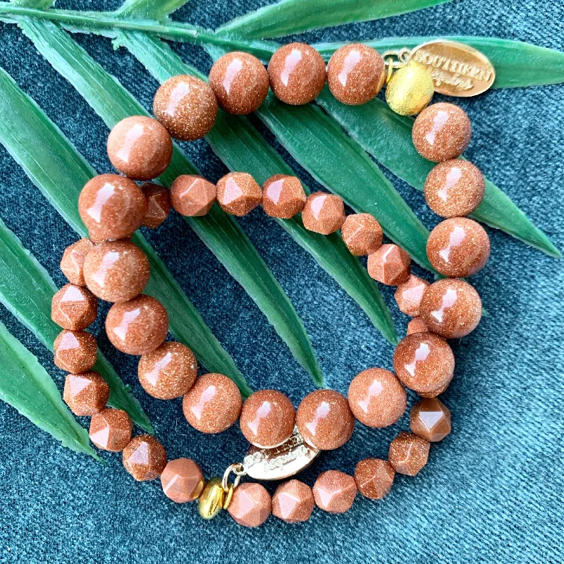 Semi Precious Goldstone Bracelets