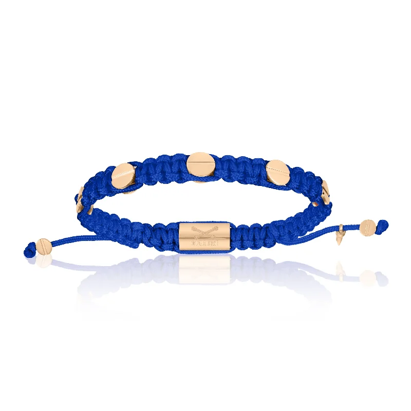 Amore Blue Polyester With Rose Gold Bracelet