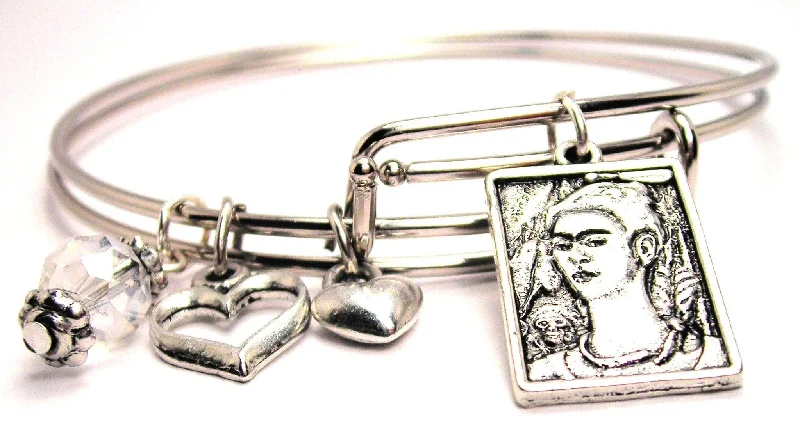 Frida Kahlo Expandable Bangle Bracelet Set