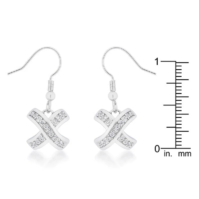 Timeless Pave Drop Earrings - Classic Elegance - N/A