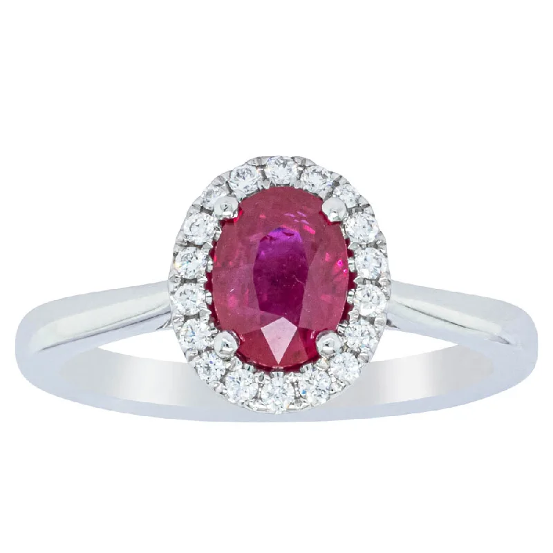 18ct White Gold 1.18ct Ruby & Diamond Nina Ring