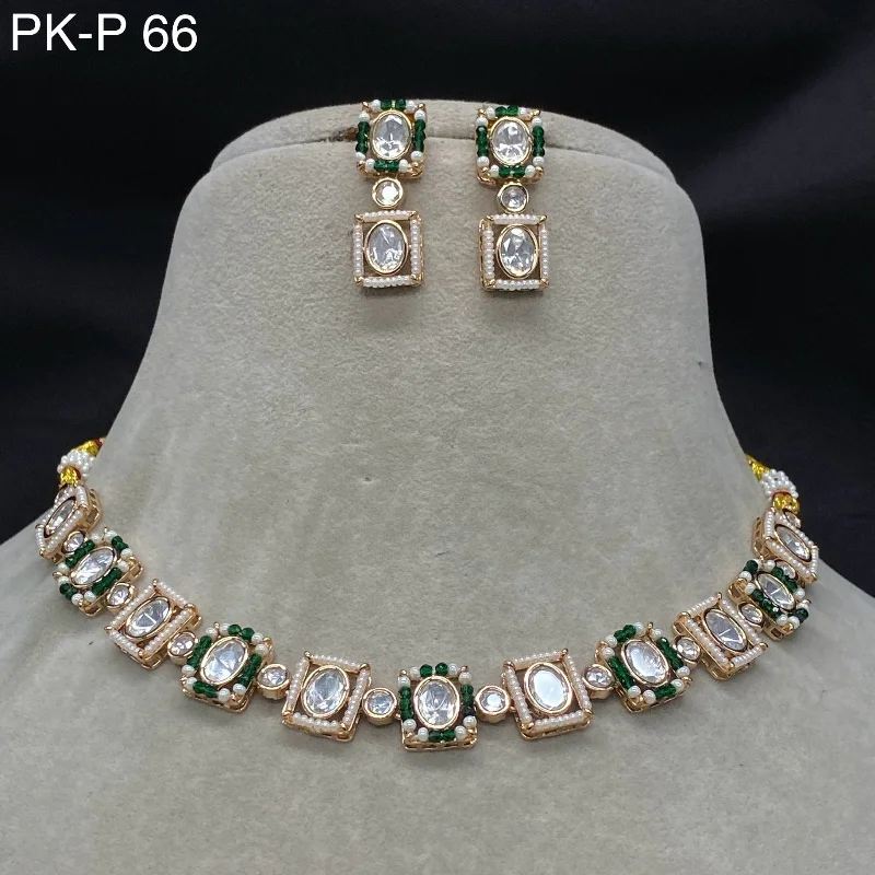 Amoliya Jewels Polki Kundan Necklace Set