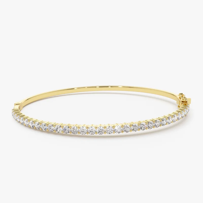 14k 1.50 Ctw Prong Setting Diamond Bange Bracelet