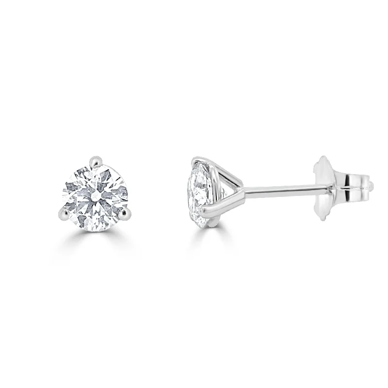 Joelle Diamond 5/8 ct Stud Earrings 14K White Gold 3 Prong